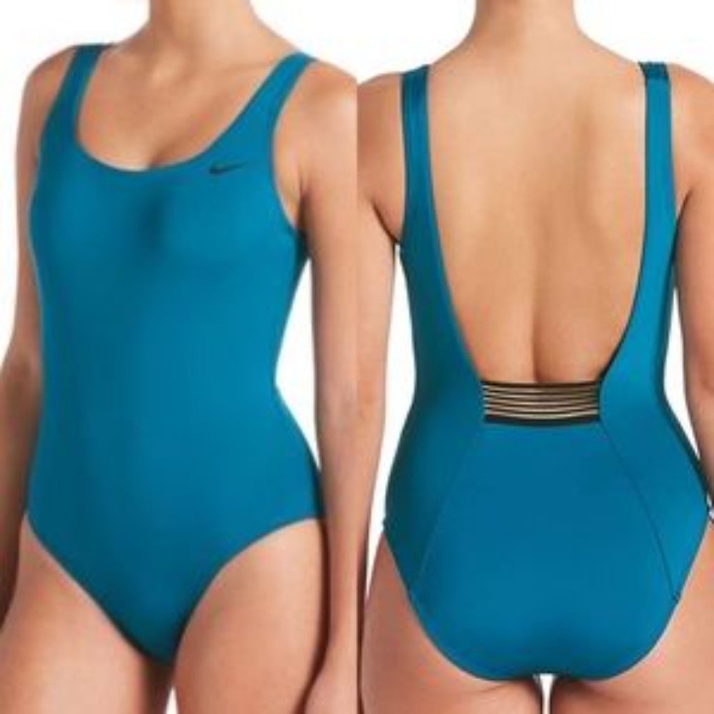 Nike U-Back One Piece Swimsuit Green Abyss